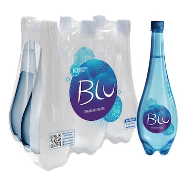 Oasis Blu Sparkling Water, 1L Pack of 6