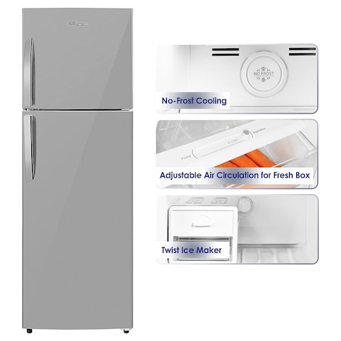 Super General Double Door Refrigerator SGR360I Inox 360L