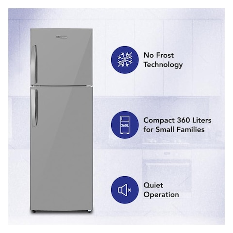 Super General Double Door Refrigerator SGR360I Inox 360L