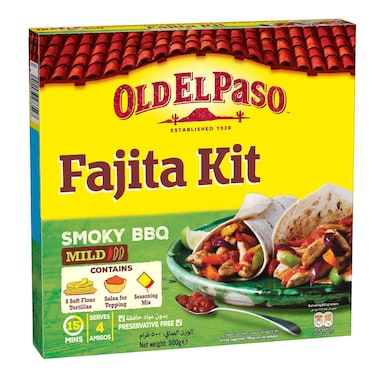 Old El Paso Mild Smoky BBQ Fajita Kit, 500g