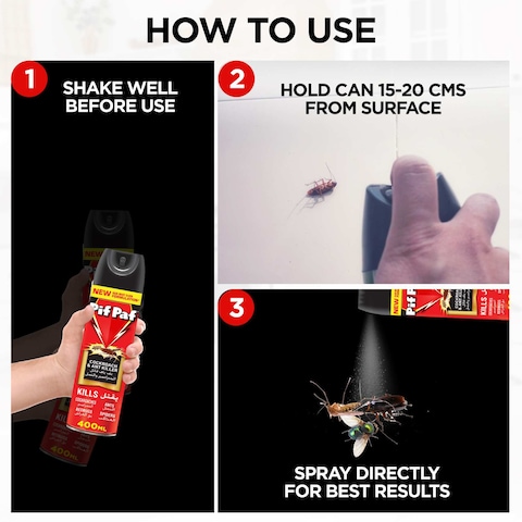 Pif Paf Cockroach &amp; Ant Spray Killer 400ml