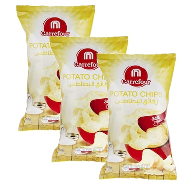 Carrefour Salt Flavoured Potato Chips, 170g Pack of 3
