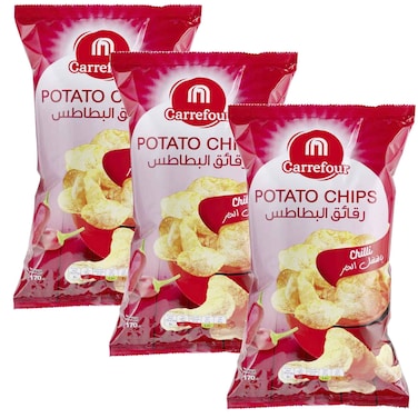 Carrefour Chili Potato Chips, 170g Pack of 3