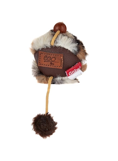 Gigwi Ball Catch &amp; Scratch Eco line with Slivervine Leaves and Leatherette Cat Toy (7184)