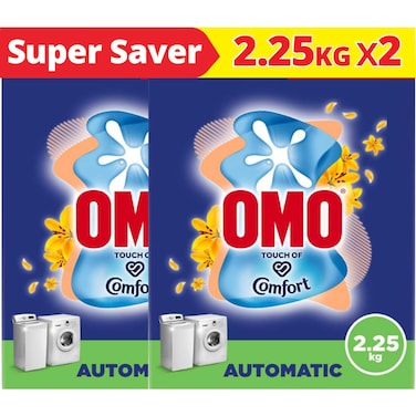OMO Active Laundry Detergent Powder Comfort 2.25kg Pack of 2
