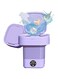 M&reg; Folding Washing Machine Mini Automatic Clothes Washing Machine Portable Lightweight Underwear Washer for Travel Camping Apartment Laundry (Purple)