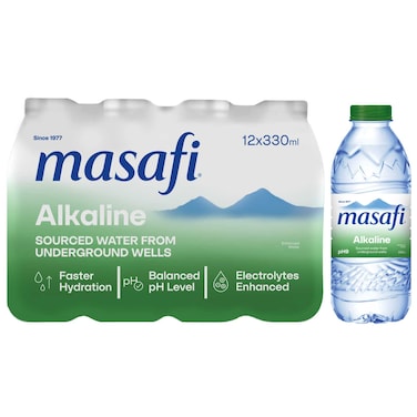 Masafi Alkalife Alkaline Water 330ml Pack of 12