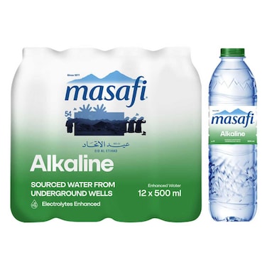 Masafi Alkalife Alkaline Water 500ml Pack of 12