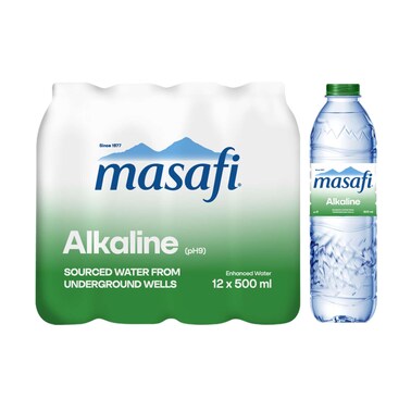 مسافي ألكالايف مياه قلوية  500 ملل حزمة من 12