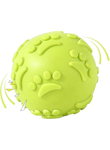 Petcronies Squeaky Dog Toy Ball - Dog Toy for Aggressive Chewers,Squeaky Dog Football Toy,Interactive and Durable Toys for Dog,Bite Resistant Latex Pet Toy Ball Sports Ball Dog (ball) (Green ball)