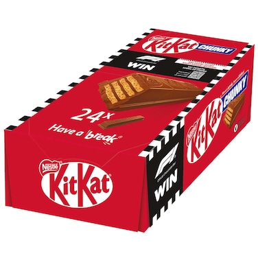 Nestle KitKat Chunky Chocolate Wafer Bar, 40g Pack of 24