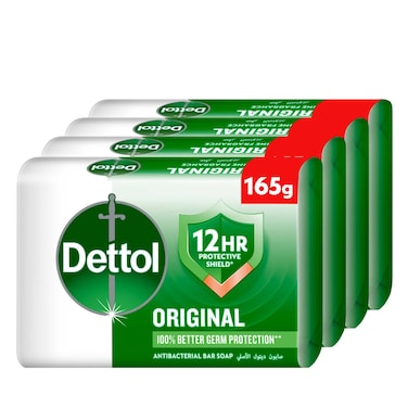 ديتول صابون أصلي برائحة الصنوبر، 165 غرام، حزمة من 4