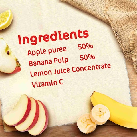 Nestle Cerelac Fruits Puree Pouch, Banana, Apple, from 6 Months, 90g
