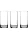 3 Piece Fin Hi Ball Glass Set, 280ml Capacity - Clear