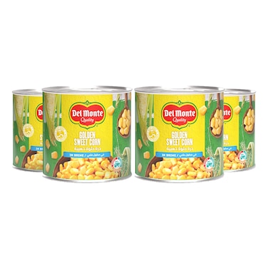 Del Monte Golden Sweet Corn in Brine, 180g Pack of 4