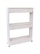 Dubai Gallery Multipurpose Kitchen Rack With Wheels White Medium