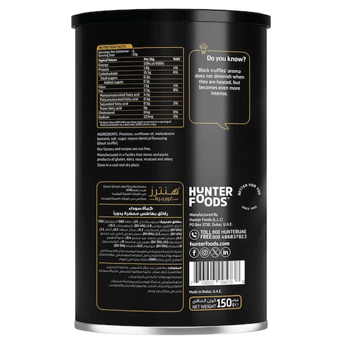 Hunter&#39;s Gourmet Black Truffle Hand Cooked Potato Chips, 150g