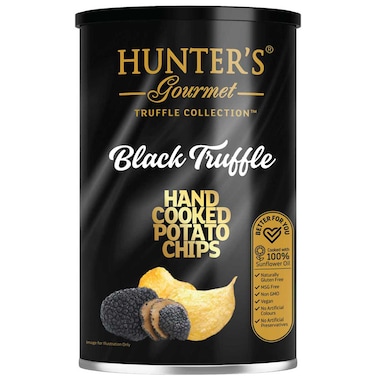 Hunter's Gourmet Black Truffle Hand Cooked Potato Chips, 150g
