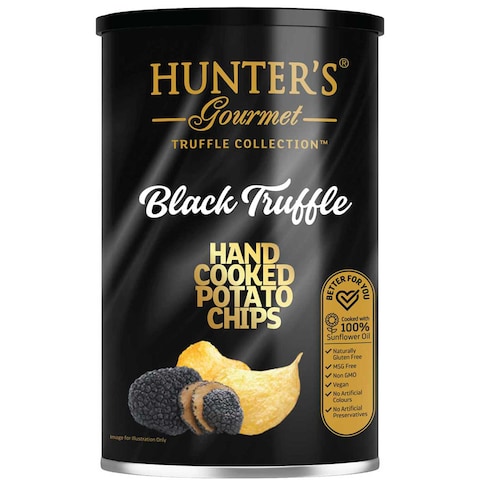 Hunter&#39;s Gourmet Black Truffle Hand Cooked Potato Chips, 150g
