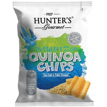 Hunter's Gourmet Sea Salt and Cider Vinegar Quinoa Chips, 75g