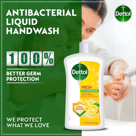 Dettol Fresh Liquid Handwash Refill, Citrus &amp; Orange Blossom Scent, 1L