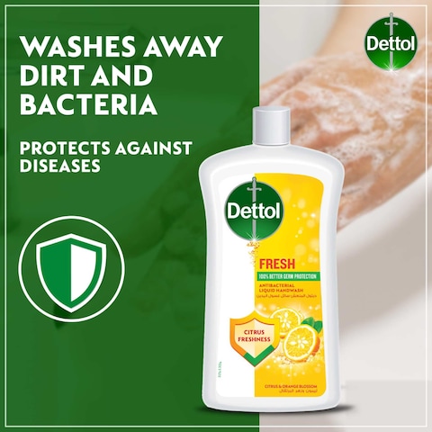 Dettol Fresh Liquid Handwash Refill, Citrus &amp; Orange Blossom Scent, 1L
