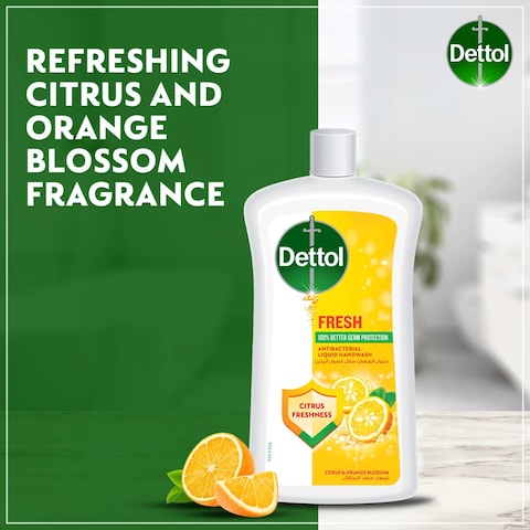 Dettol Fresh Liquid Handwash Refill, Citrus &amp; Orange Blossom Scent, 1L