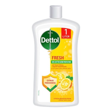 Dettol Fresh Liquid Handwash Refill, Citrus &amp; Orange Blossom Scent, 1L