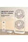 Dual-Head Portable USB Fan &ndash; Type-C Charging, Desktop Cooling for Office &amp; Indoor Use, White