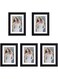 JZS Picture Frame Set of 5, Display Pictures 5x7 with Mat or 8x10 Without Mat, Wall Gallery Photo Frames,8x10 Inch,Black