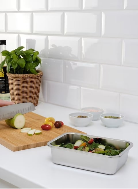Generic Food Container Rectangular Stainless Steel 1 Liter
