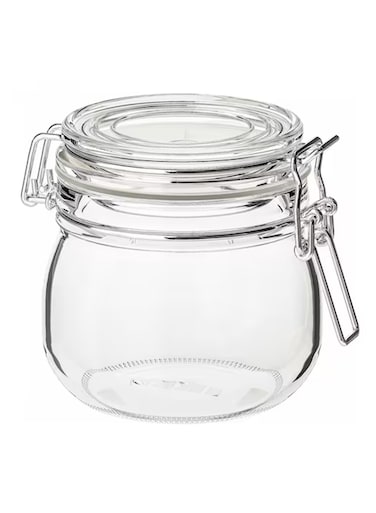 Generic Jar With Lid Clear Glass 500ml