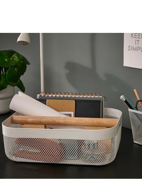 Generic Basket With Compartments White 33x24x11cm