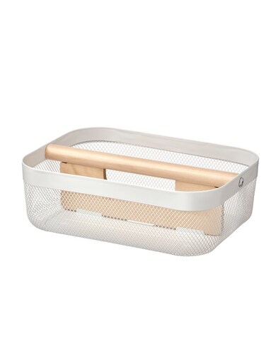 Generic Basket With Compartments White 33x24x11cm