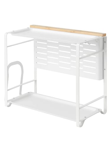 Generic Kitchen Countertop Organiser Bamboo White 40x21cm