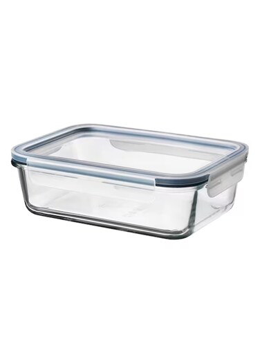 Generic Food Container With Lid Rectangular Glass And Plastic