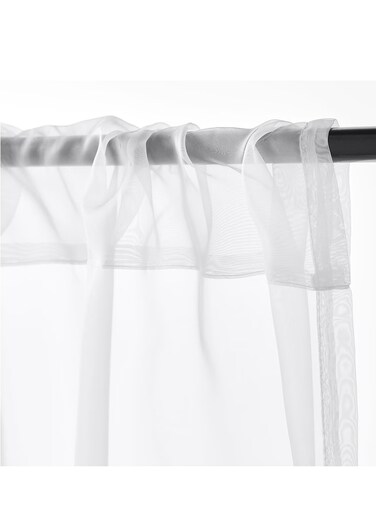 Generic Sheer Curtains 1 Pair White 145X300cm