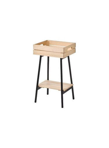 Generic Plant Stand Pine Black 55cm