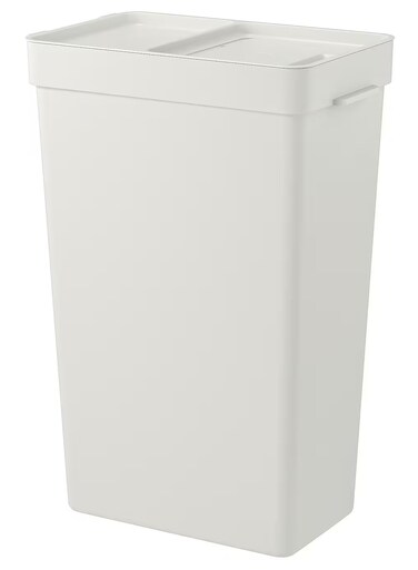 Generic Bin With Lid Light Grey Colour 35 L