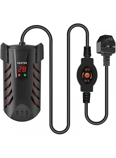 FC22 Aquarium Heater 100W, Fish Tank Heater with External Controller LED Digital Display Controller Poweroff Protection for 50-70L Turtle Fish Tank with Intelligent Auto Poweroff Protection