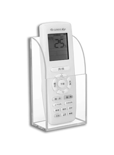 HERCHR Remote Control Holder,Clear Acrylic Remote Control Holder Wall Mounted,TV Remote Control Holder,Universal Remote Holder Mount,Media Organizer Storage Organizer Box for Air Conditioner TV