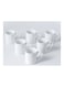 6-Piece Ceramic Mug White 12 X 8 X 9.5cm