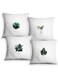 BonaBasics, 4 Pieces Decorative Pillow Cover,standard cushion,printed  45x45 cm  100% Polyester, designed and manufactured in Turkey