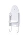 TOMVAES Ironing Board Hanger Wall Mount,Wall Mount Electric Iron Holder,Ironing Board Rack Household Bathroom Shelf,with Removable Hooks for Household Bathroom Cabinet White