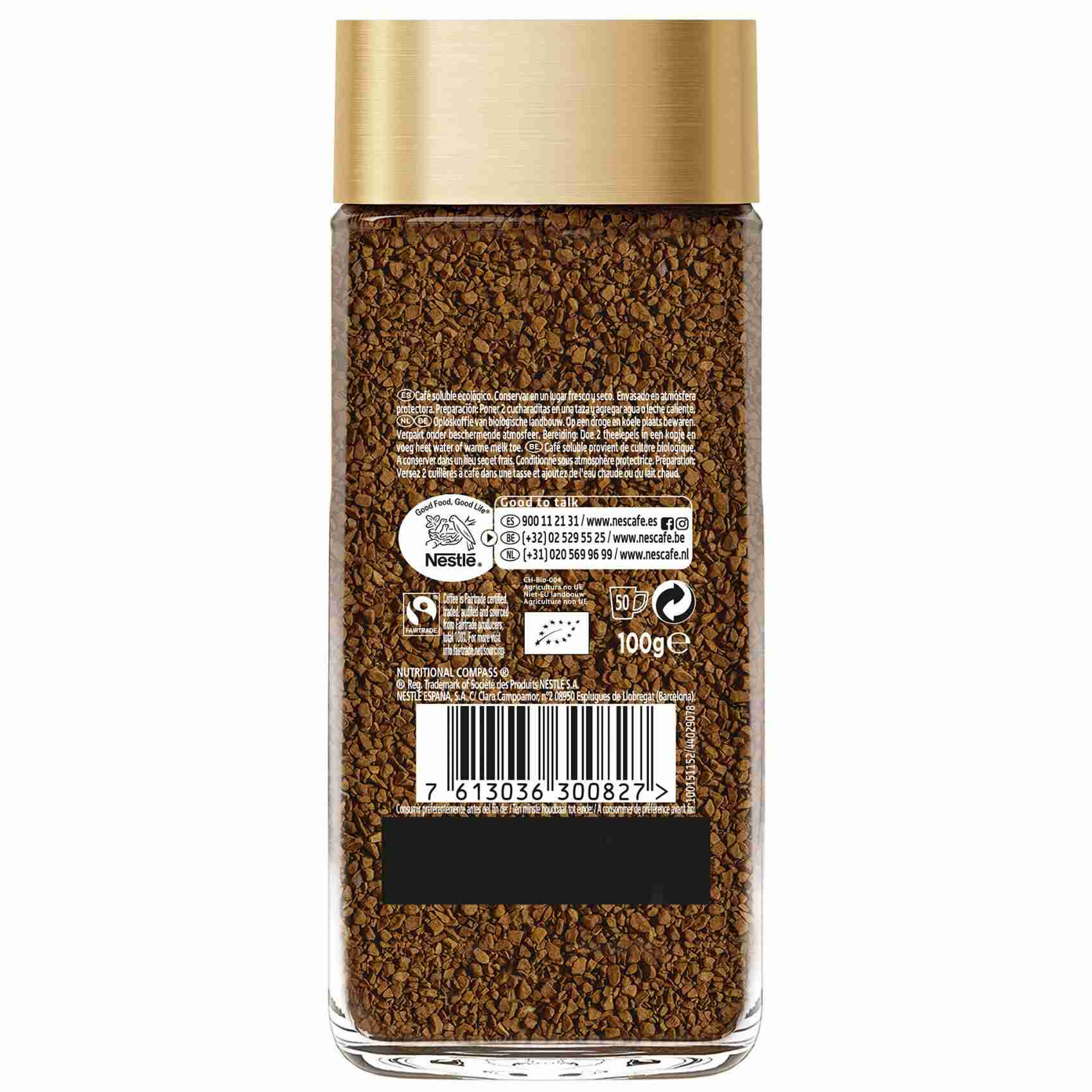 Nescafe Gold Organic Instant Coffee 100g