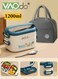 2PCS 1200ML Lunch Box with Lunch Bag, 304 Stainless Steel Bento Box, 2 Layers Stacked Leakproof, with Tableware Lunch Box, BPA Free Food Container with Cutlery Set Blue 20.5*12.5*12.5CM