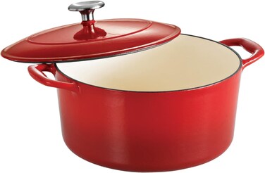Tramontina Since 1911, Made In Brazil Series 1000 5.5 Qt Red Enameled Cast Iron Covered Round Dutch Oven