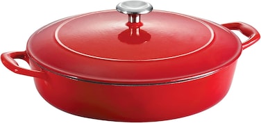 Tramontina Since 1911, Made In Brazil Series 1000 4 Qt Red Enameled Cast Iron Covered Braiser