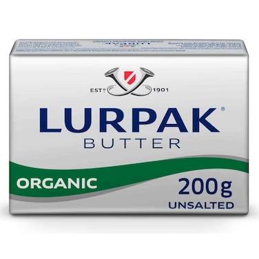 Lurpak Organic Unsalted Butter Block, 200g