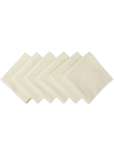 DII Solid Napkin Set Collection, 20x20, Natural, 6 Piece